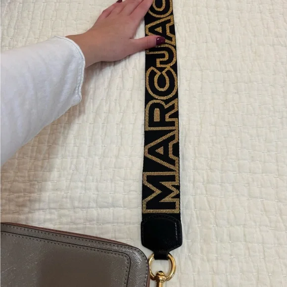 Marc Jacobs Crossbody Bag in Gray with Gold Accents
